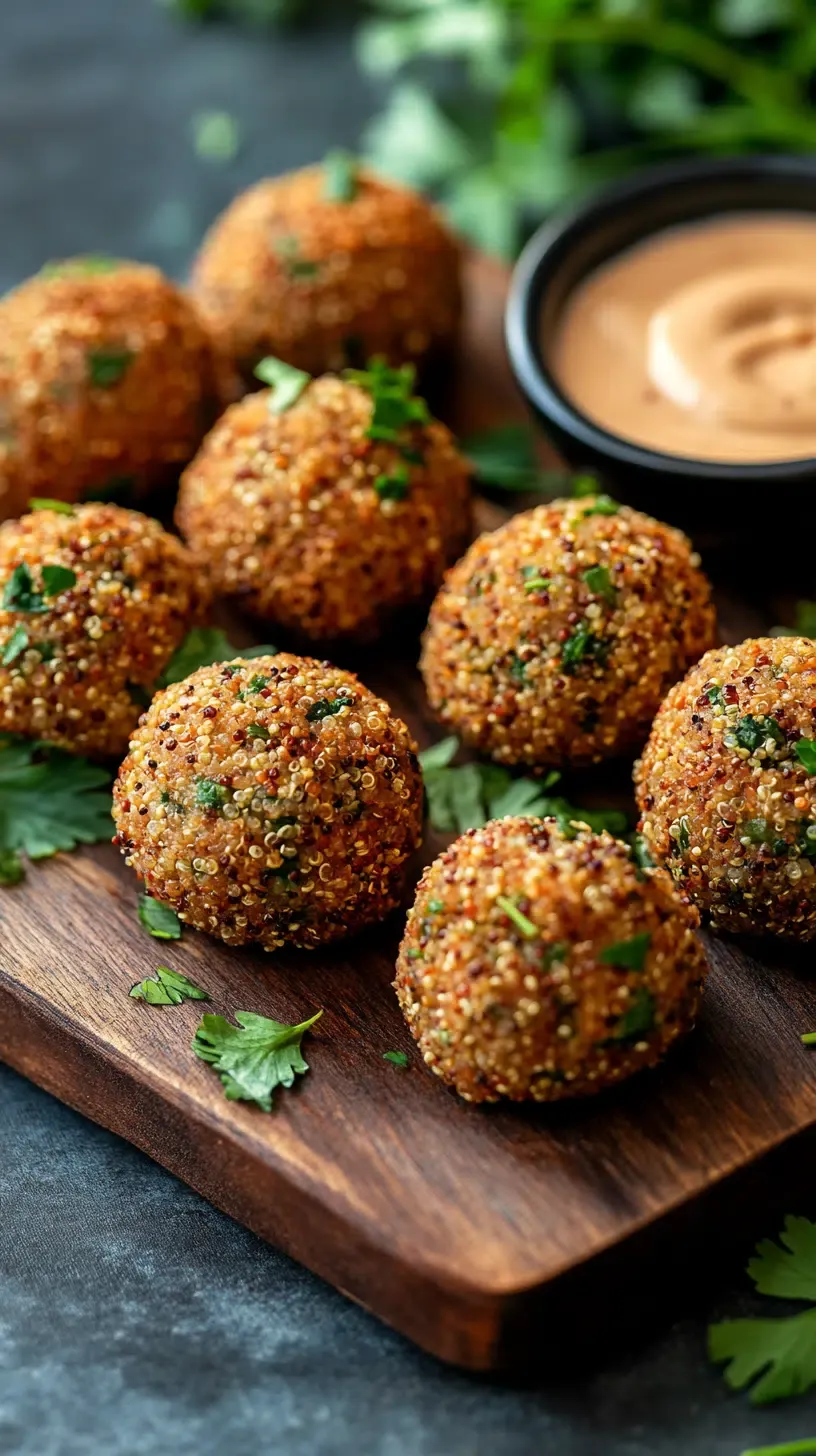 Knusprige Gemüse-Quinoa-Bällchen aus der Heißluftfritteuse