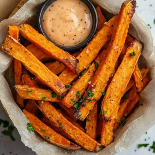 Knusprige Süßkartoffel-Pommes aus der Heißluftfritteuse