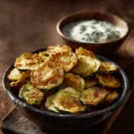 Knusprige Zucchini-Chips aus der Heißluftfritteuse mit Kräuterdip
