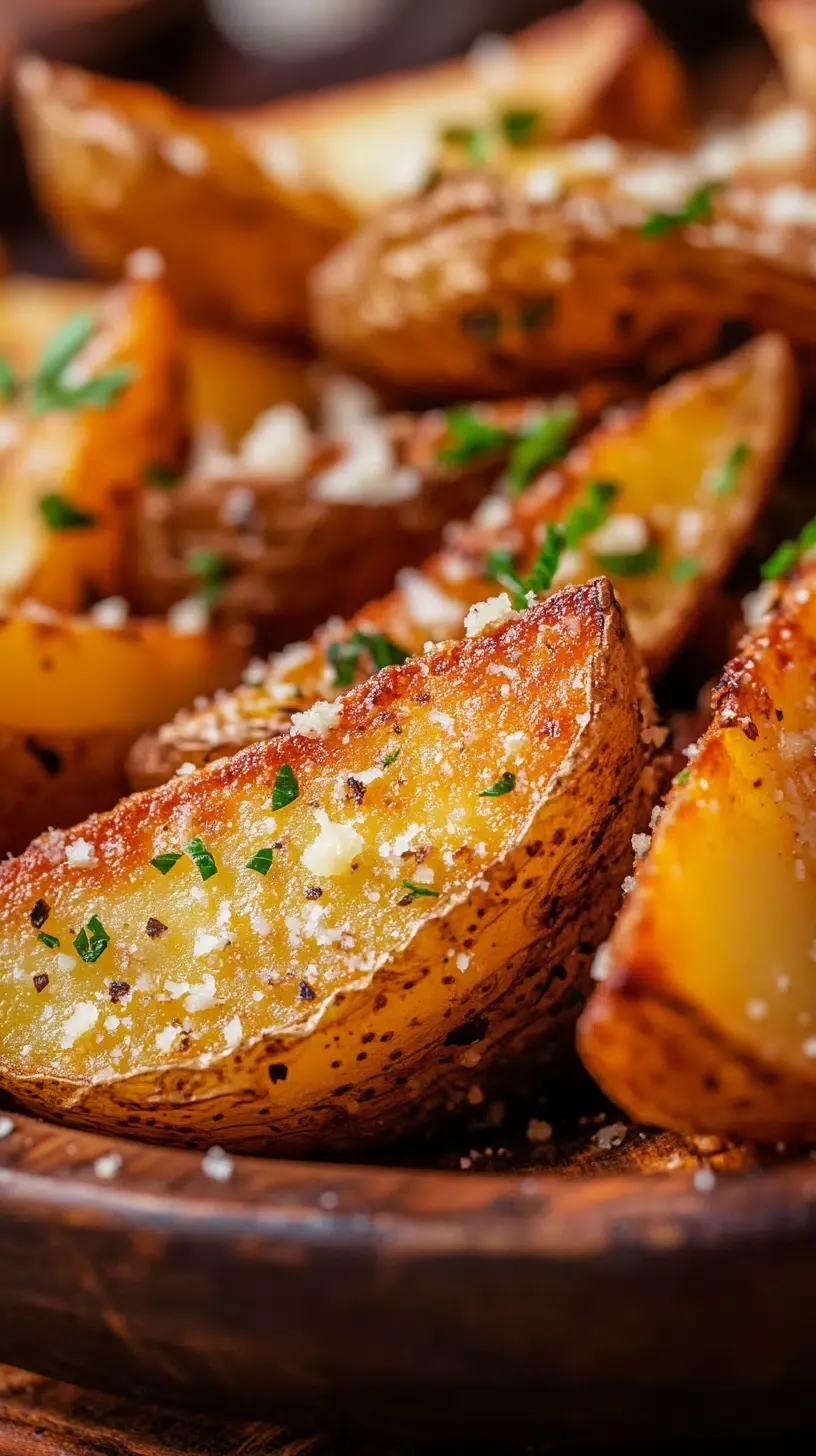 Krosse Parmesan-Kartoffelecken aus der Heißluftfritteuse