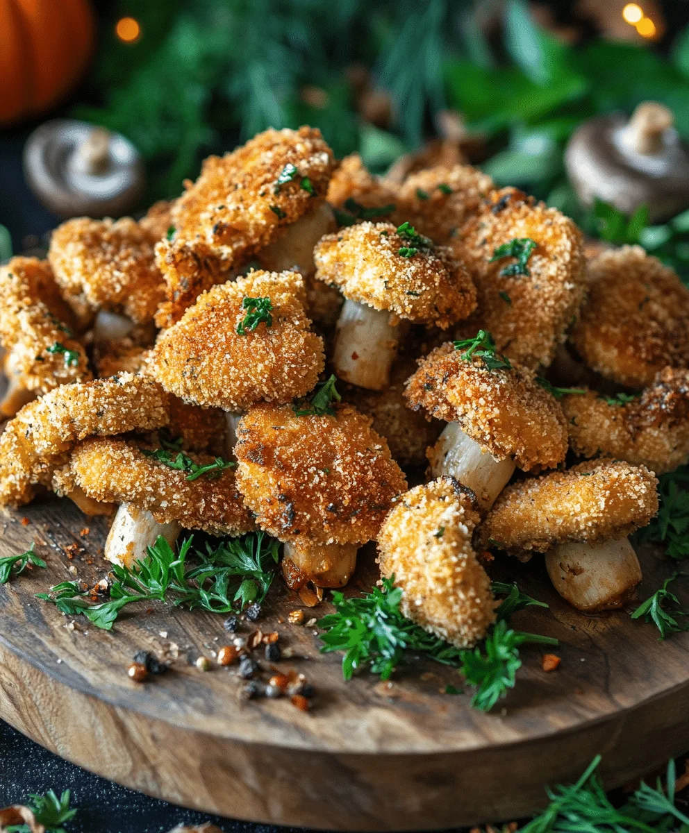 Frittierte Pilze im Vollkornmantel