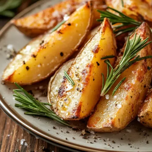 Kartoffelspalten mit Rosmarin und Knoblauch aus der Heißluftfritteuse