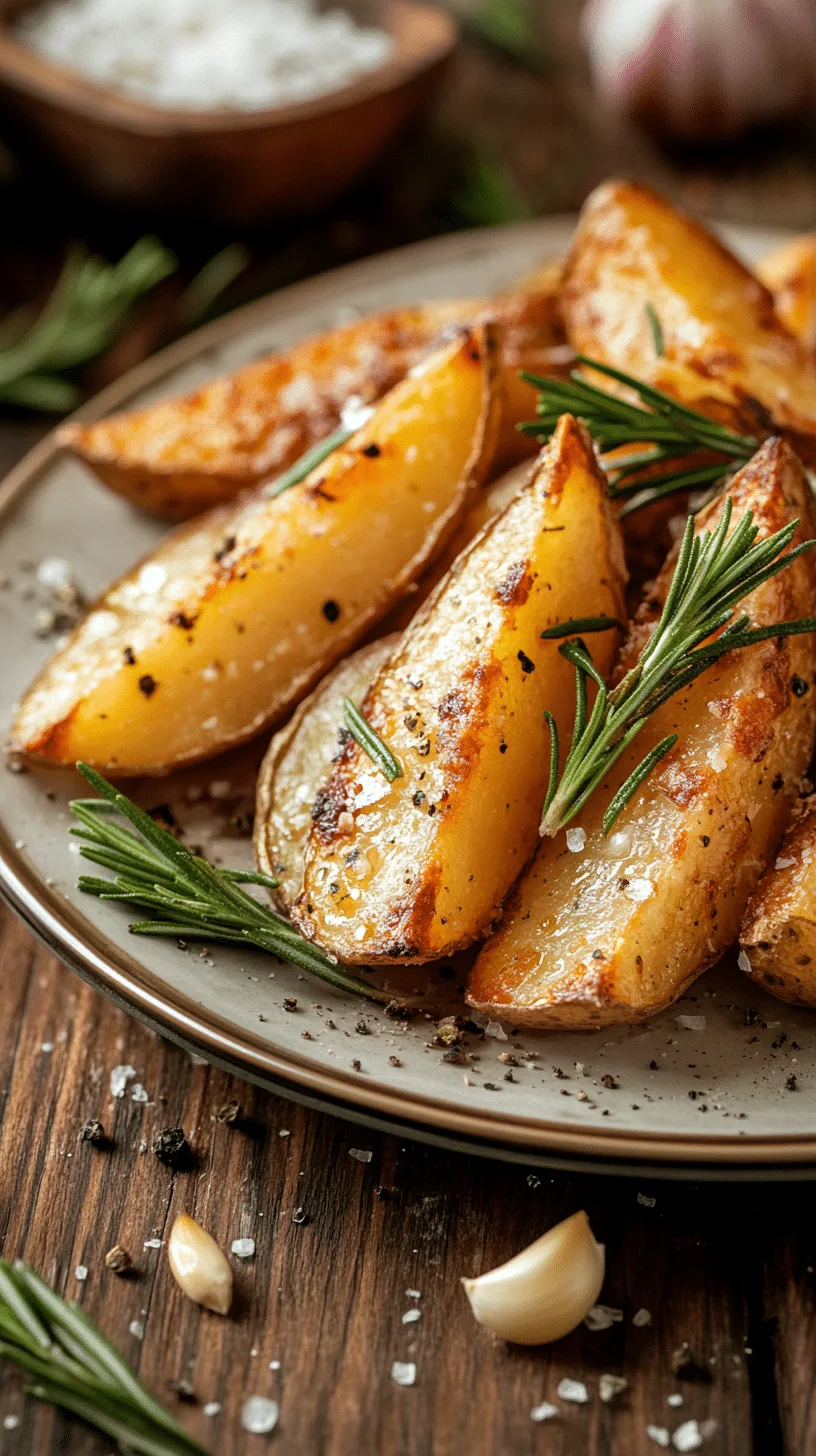 Kartoffelspalten mit Rosmarin und Knoblauch aus der Heißluftfritteuse