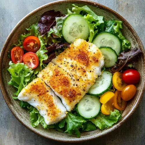 Knusprige Fischfilets mit Zitronenkruste aus der Heißluftfritteuse