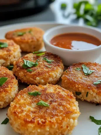 Knusprige Reis-Frikadellen aus der Heißluftfritteuse