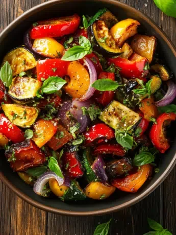 Mediterranes Ofengemüse aus der Heißluftfritteuse