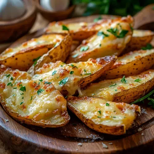 Überbackene Käse-Kartoffeln aus der Heißluftfritteuse