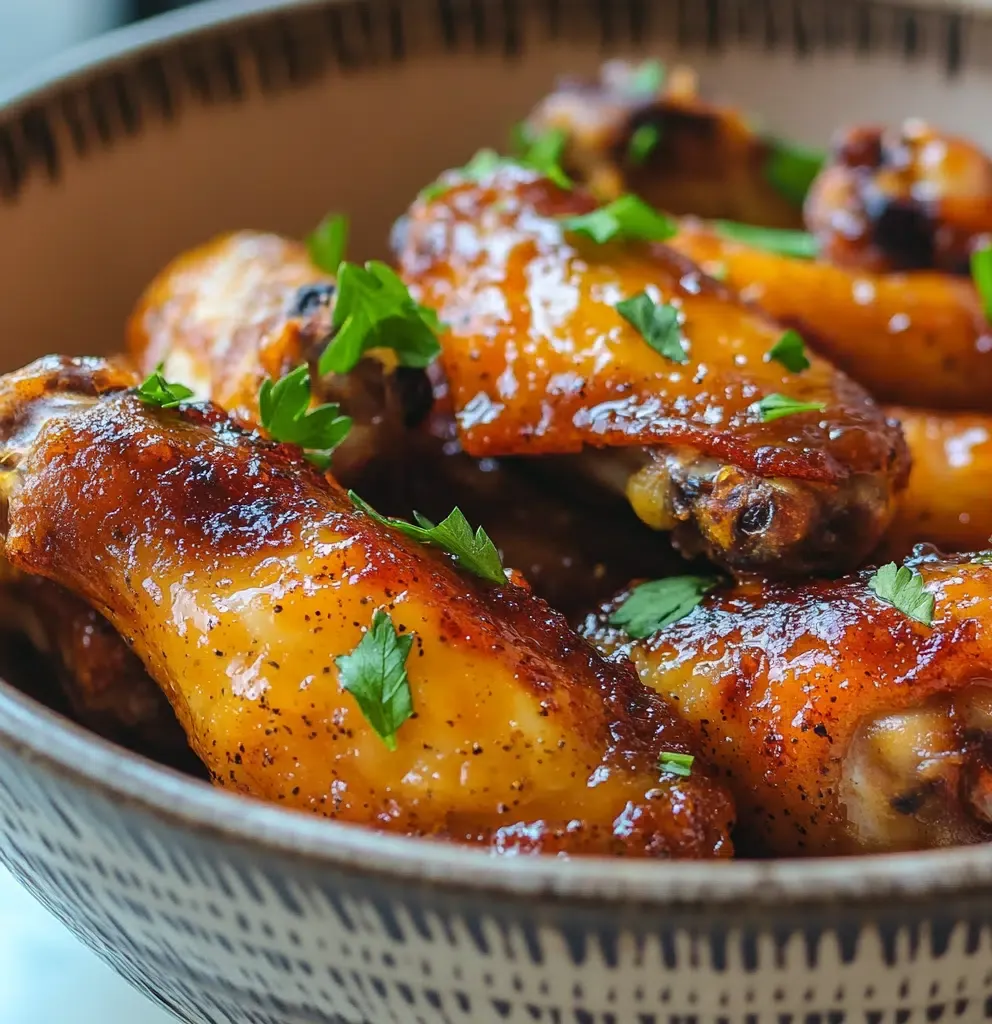 Chicken Wings in Honig-Senf Marinade aus der Heißluftfritteuse