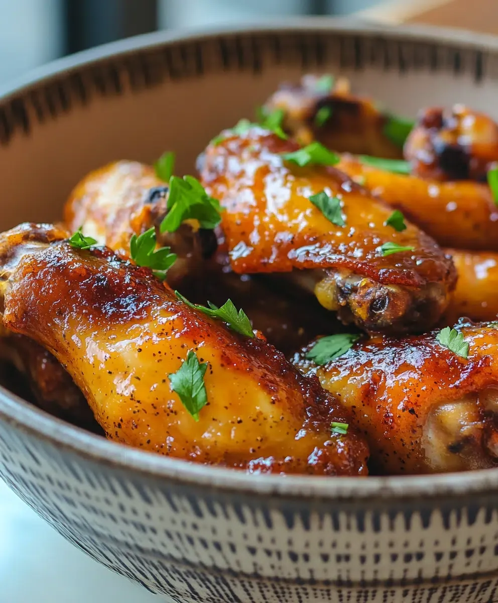 Chicken Wings in Honig-Senf Marinade aus der Heißluftfritteuse