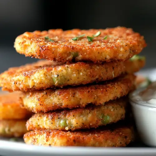 Frittierte Erbsen-Patties