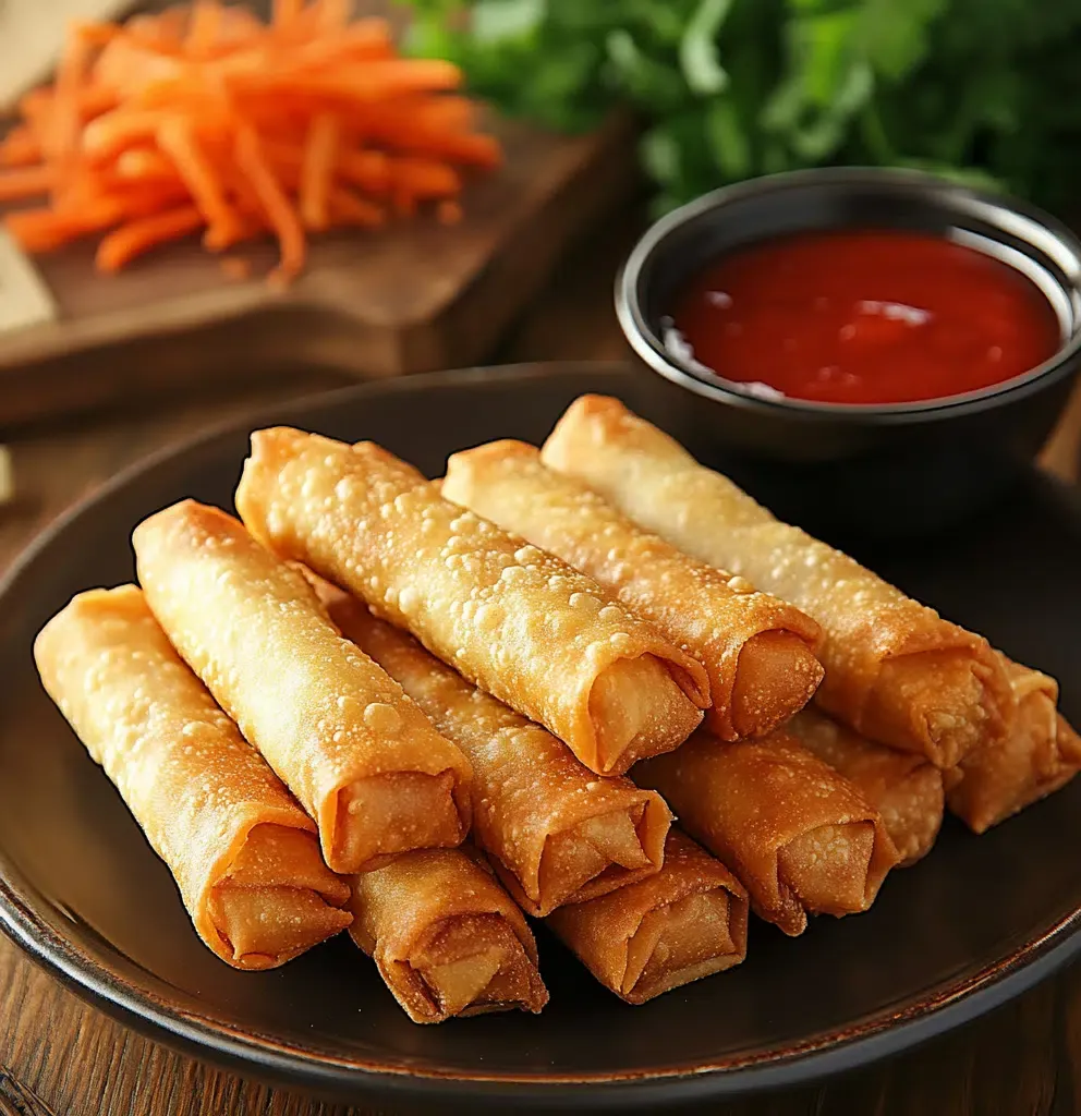 Knusprige Frühlingsrollen mit Gemüsefüllung