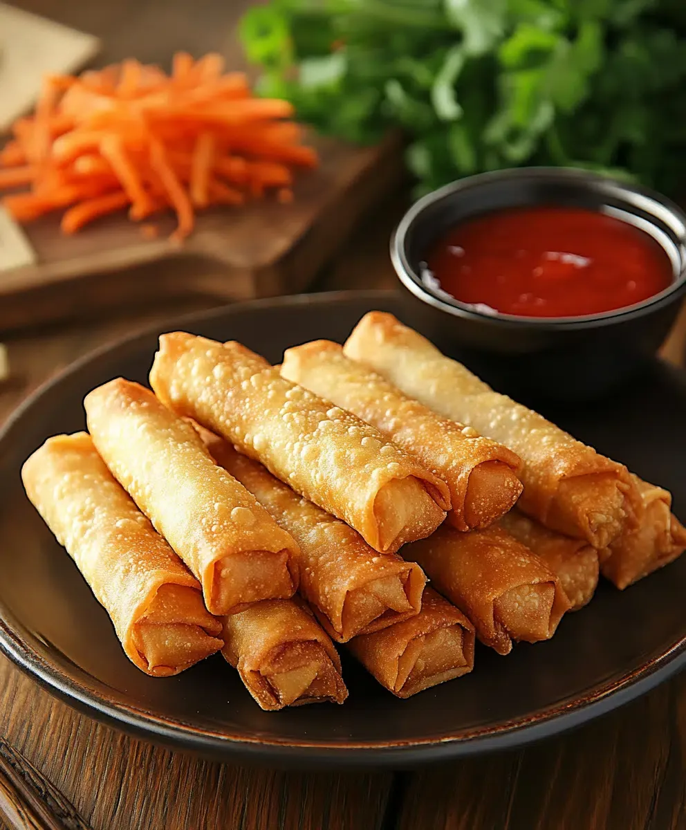 Knusprige Frühlingsrollen mit Gemüsefüllung