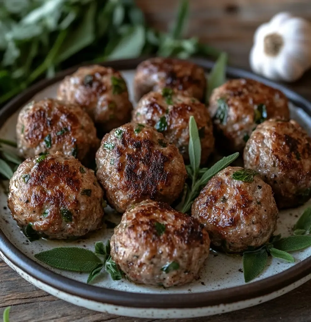 Saftige Mini-Hackbällchen mit Kräutern