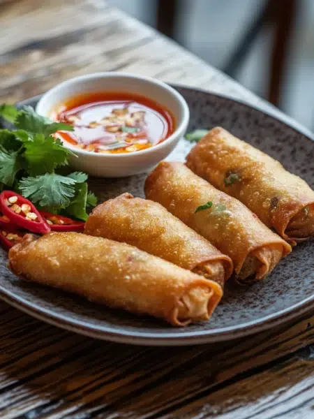 TK-Frühlingsrollen in der Heißluftfritteuse