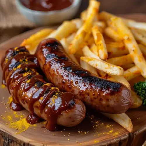 Currywurst aus der Heißluftfritteuse