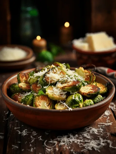 Knuspriger Rosenkohl mit Parmesan aus der Heißluftfritteuse