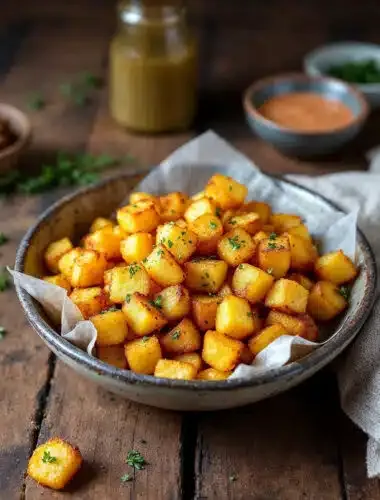 Kartoffelwürfel aus dem Airfryer