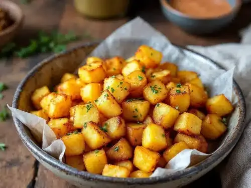 Kartoffelwürfel aus dem Airfryer