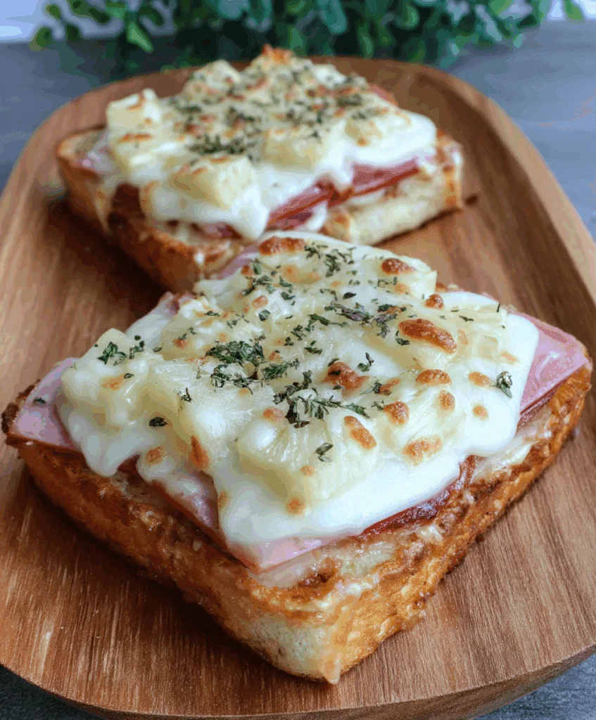 Toast Hawaii aus der Heißluftfritteuse