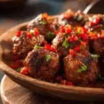 Würzige Airfryer Hackbällchen mit Paprika