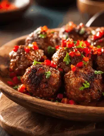 Würzige Airfryer Hackbällchen mit Paprika