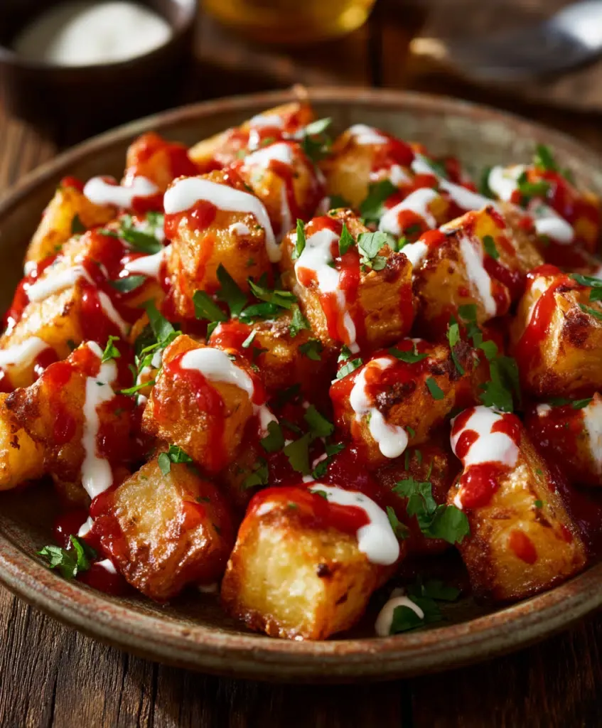 Patatas Bravas aus der Heißluftfritteuse