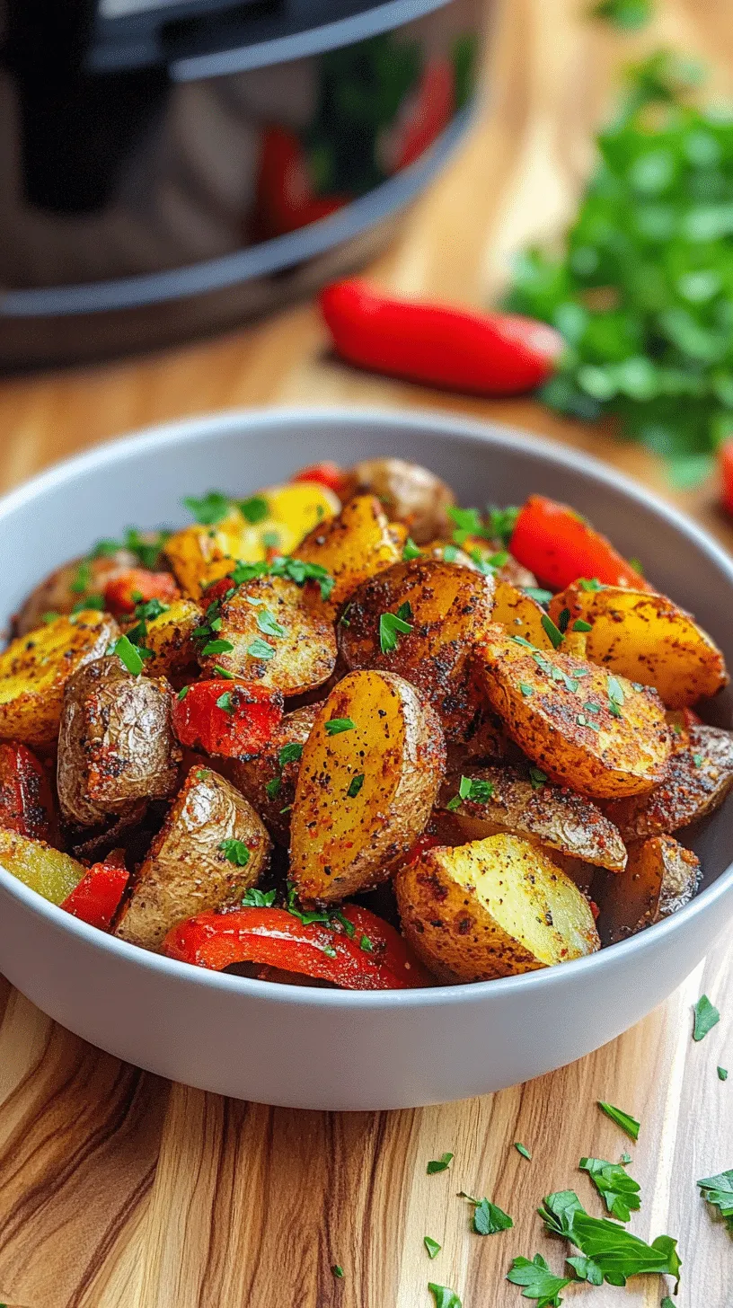 Knusprige Kartoffel-Paprika-Wedges aus der Heißluftfritteuse