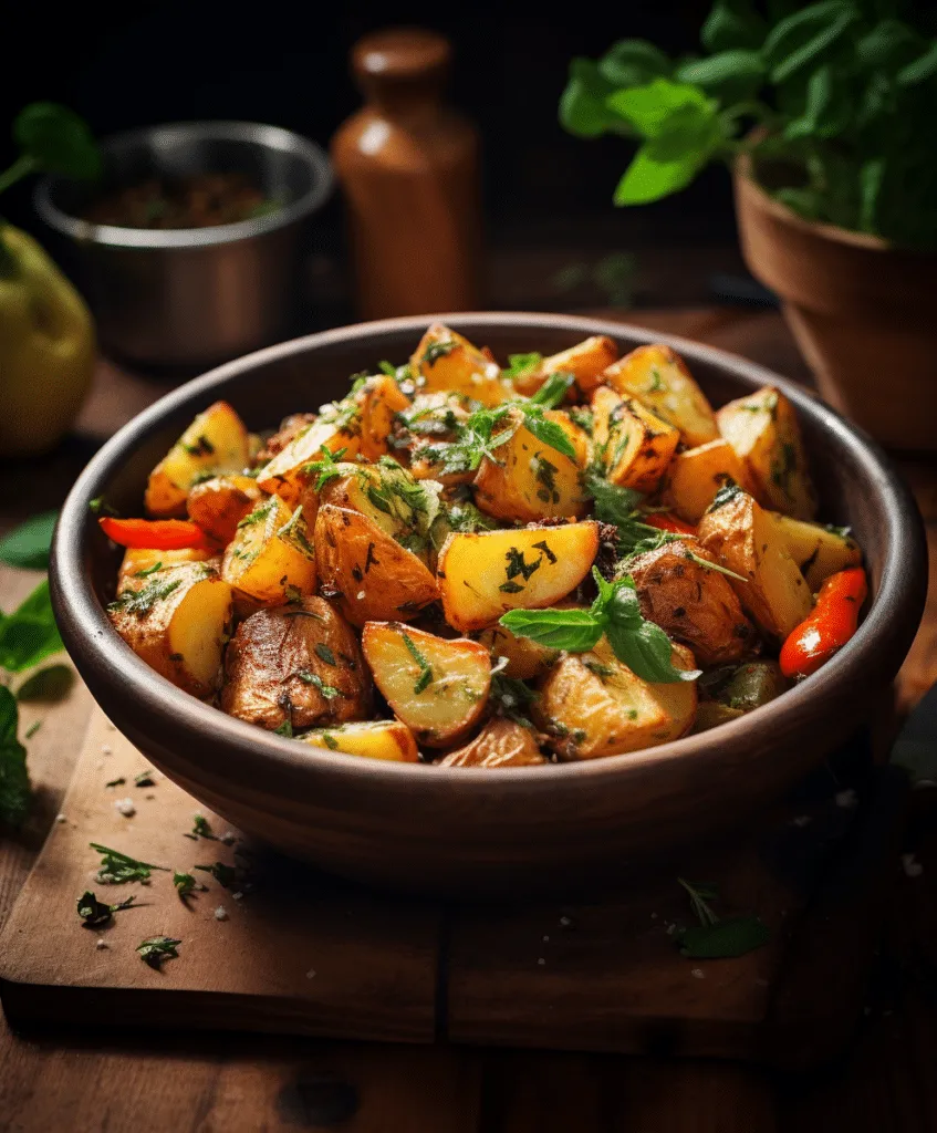 Leckeres Kartoffel-Gemüse aus der Heißluftfritteuse - Heissluft Rezepte