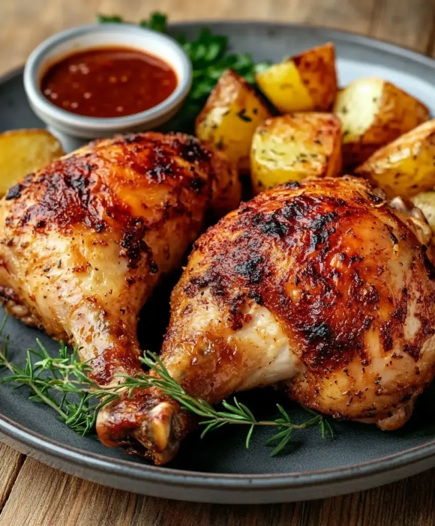 Knusprige Hähnchenkeule aus der Heißluftfritteuse