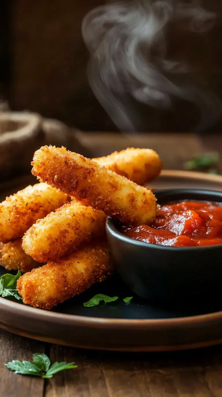 Fettarme MozzarellaSticks aus der Heißluftfritteuse Heissluft Rezepte