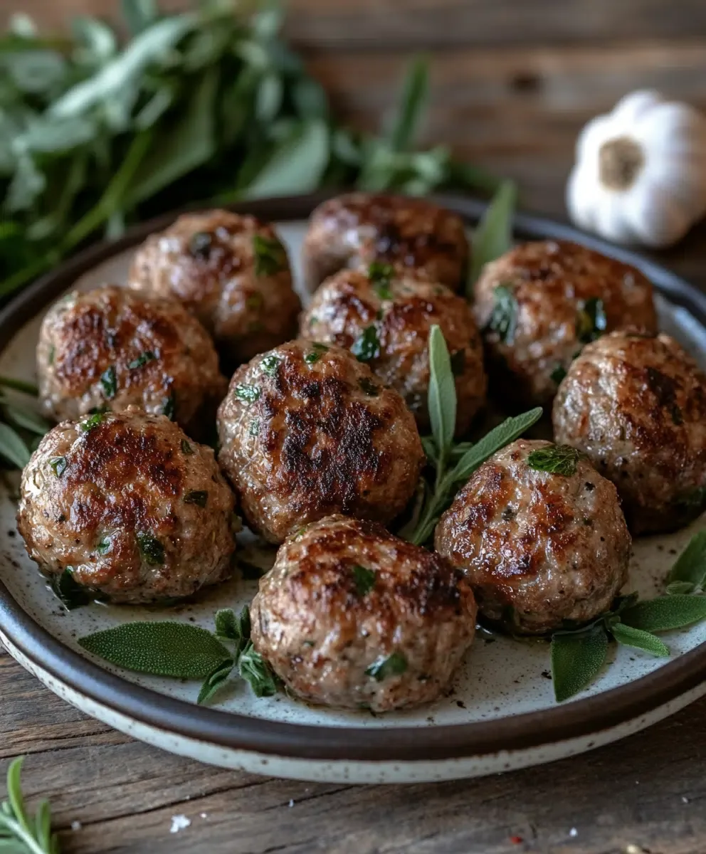 Saftige Mini-Hackbällchen mit Kräutern - Heissluft Rezepte