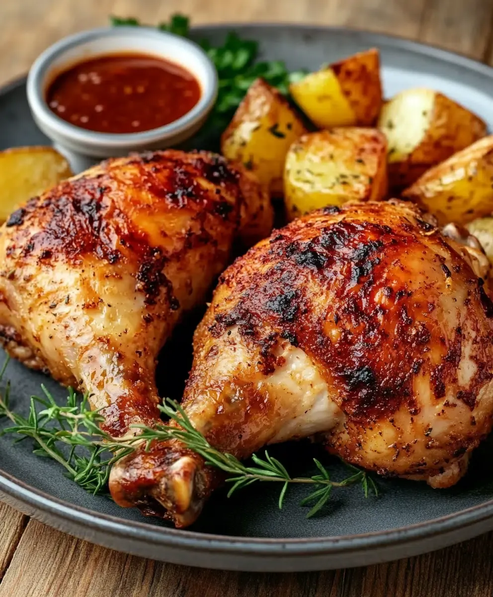 Knusprige Hähnchenkeule aus der Heißluftfritteuse - Heissluft Rezepte Knusprige Hähnchenkeule aus der Heißluftfritteuse - Heissluft Rezepte